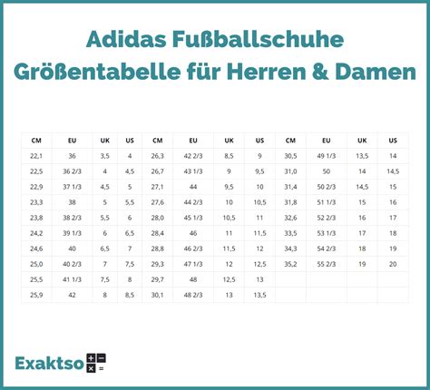 adidas fußballschuhe größe|adidas größen tabelle.